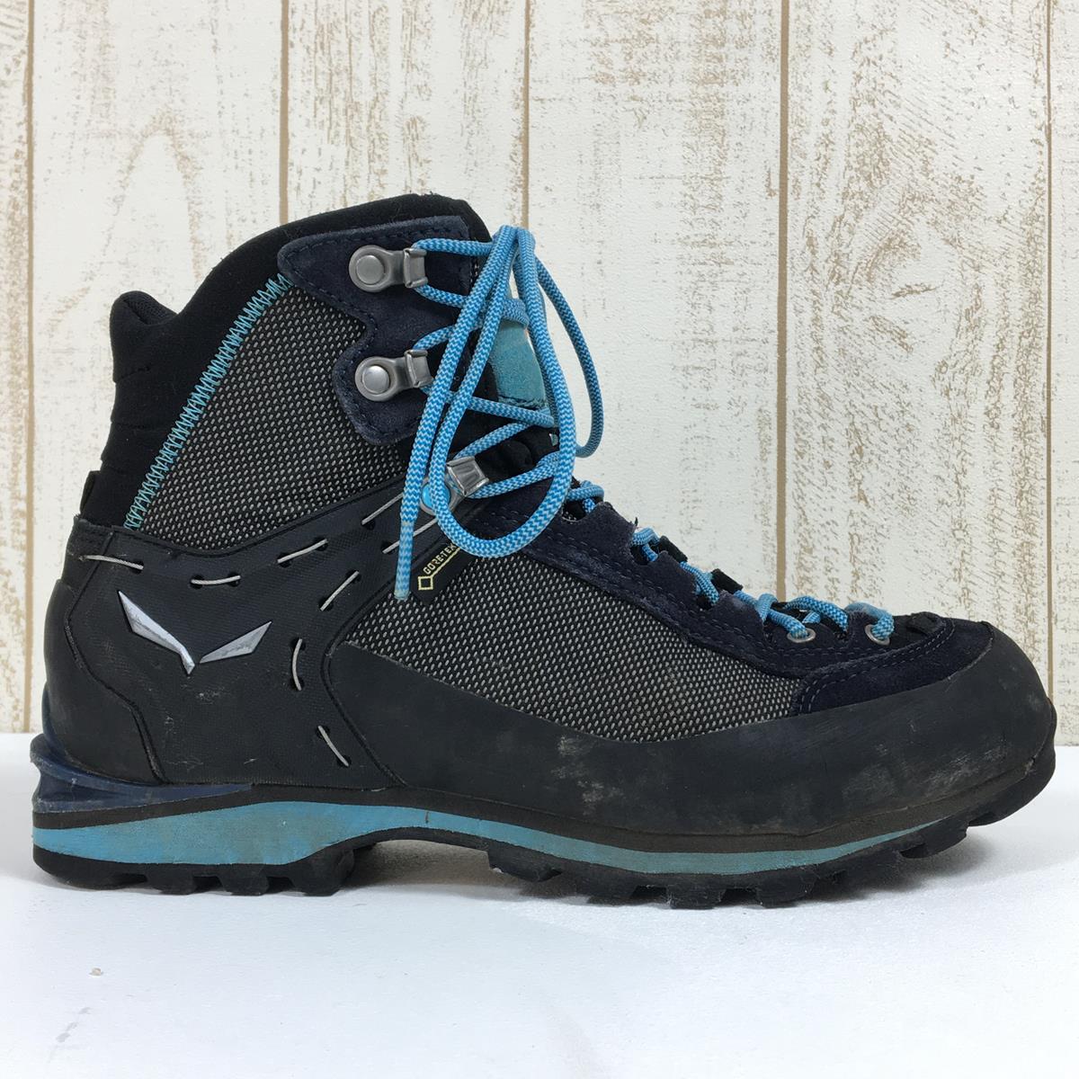 [女式 24.5 厘米海军蓝] Salewa 女式 Crow Gore-Tex Ws Crow Gtx 徒步鞋轻型高山靴 61329 女式 3985 高级海军蓝/永恒蓝 Alpa