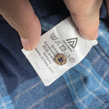 【Men's S ネイビー系】 Aclima ( アクリマ ) レジャーウール リボーン ウール シャツ LeisureWool ReBorn Wool Shirt 106310 366 CHECK NAVY/JEANS z00055895 366 CHECK NA