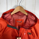 Men's Small Orange Outdoor Research Helium Rain Jacket, Nylon Outerwear, Rain Shell, Jacket, z00054470