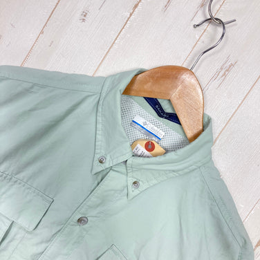 【Men's M グリーン系】 Columbia ( コロンビア ) バハマ 2 ショートスリーブシャツ Bahama II S/S Shirt PFG｜オムニシェイド UPF50｜ベンチレーション ナイロン ウェア トップス インナー シャツ ショートスリーブシャ