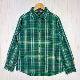 【Women's M グリーン系】 Montbell ( モンベル ) WIC. ライト ロングスリーブ シャツ ウィメンズ WIC. Light Long Sleeve Shirt Women's 吸汗速乾 UVカット チェック柄 ポリエステル ウェア トップス イン