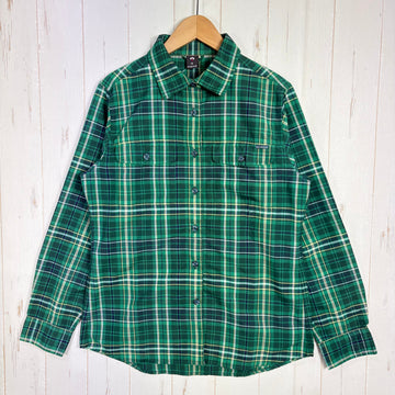 【Women's M グリーン系】 Montbell ( モンベル ) WIC. ライト ロングスリーブ シャツ ウィメンズ WIC. Light Long Sleeve Shirt Women's 吸汗速乾 UVカット チェック柄 ポリエステル ウェア トップス イン