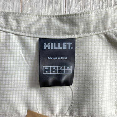 【Women's M アイボリー系】 Millet ( ミレー ) インセクト バリヤー チェック スタンドシャツ ロング スリーブ Insect Barrier Check Stand Shirt Long Sleeve ポリエステル ウェア トップス インナー シャツ
