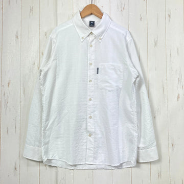 【Men's S ホワイト系】 Montbell ( モンベル ) WIC.ドライタッチ ロングスリーブシャツ Men's WIC. Dry-Touch Long Sleeve Shirt Men's ボタンダウン UVカット ポリエステル ウェア トップス インナ