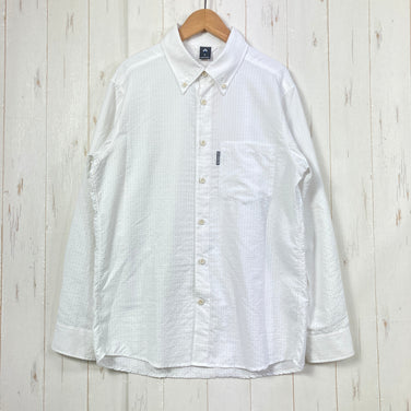 【Men's S ホワイト系】 Montbell ( モンベル ) WIC.ドライタッチ ロングスリーブシャツ Men's WIC. Dry-Touch Long Sleeve Shirt Men's ボタンダウン UVカット ポリエステル ウェア トップス インナ