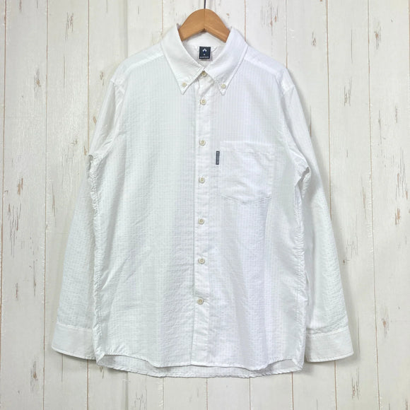 【Men's S ホワイト系】 Montbell ( モンベル ) WIC.ドライタッチ ロングスリーブシャツ Men's WIC. Dry-Touch Long Sleeve Shirt Men's ボタンダウン UVカット ポリエステル ウェア トップス インナ
