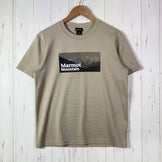 【Men's M ベージュ系】 Marmot ( マーモット ) マウンテン フォト ハーフスリーブ ティー Mountain Photo Half Sleeve Tee ポリエステル ウェア トップス インナー シャツ ショートスリーブTシャツ クルーネック 化繊