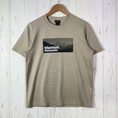 【Men's M ベージュ系】 Marmot ( マーモット ) マウンテン フォト ハーフスリーブ ティー Mountain Photo Half Sleeve Tee ポリエステル ウェア トップス インナー シャツ ショートスリーブTシャツ クルーネック 化繊