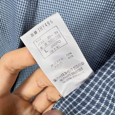 【Men's L ネイビー系】 Janeriver ( ジェーンリバー ) オリジナル チェックシャツ ポリエステル ウェア トップス インナー シャツ ロングスリーブシャツ 化繊 z00055014  化繊 ロングスリーブシャツ インナー シャツ トップス ウェア