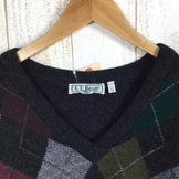 【Men's S チャコール系】Llbean ( エルエルビーン ) アーガイル Vネック ラムウール ニット セーター アイルランド製 ビンテージ 入手困難 International Men's ウール ロングスリーブTシャツ クルーネック インナー シャツ トップス ウェア - 【公式】2ndGEAR（セカンドギア）Webショップ【登山用品・アウトドア用品専門 買取販売店】