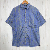 【Men's S ブルー系】 1998 Patagonia ( パタゴニア ) ドリームタイムシャツ Dreamtime Shirts Abacus: True Blue 生産終了モデル 入手困難 ウェア トップス インナー シャツ ショートスリーブシャツ コット
