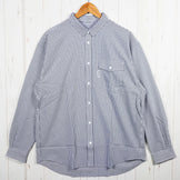 【Men's L グレー系】 Ridge Mountain Gear ( リッジマウンテンギア ) ベーシック ロングスリーブ シャツ ストライプ Basic Long Sleeve Shirt Stripe Grey x White ポリエステル ウェア トップ - 【公式】2ndGEAR（セカンドギア）Webショップ【登山用品・アウトドア用品専門 買取販売店】