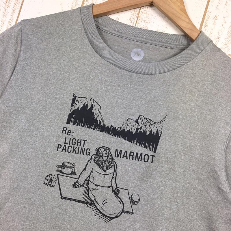 【Men's S グレー系】 Marmot ( マーモット ) ヘザー カウボーイ キャンプ ハーフスリーブ ティー Ｔシャツ Heather Cowboy-Camp H/S T MJT-S7081 Asian Men's  化繊 ショートスリーブTシャツ クルー