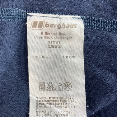 【Men's M ネイビー系】 Berghaus ( バーグハウス ) クルーネック メリノウール ベースレイヤー Crow Neck Merino Wool Baselayer メリノウール ウェア トップス インナー シャツ ロングスリーブTシャツ クルーネック