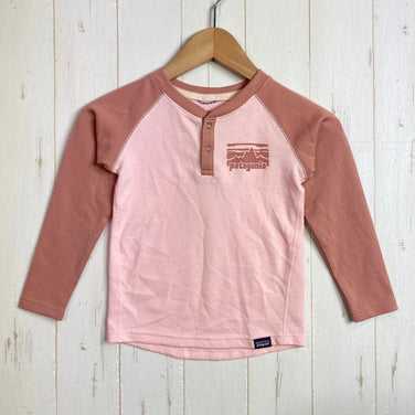 【Baby's 4T ピンク系】 2020 Patagonia ( パタゴニア ) キャプリーン ミッドウェイト ヘンリー Capilene Midweight Henley FRRS ポリエステル ウェア トップス インナー シャツ ロングスリーブTシャツ クルーネ