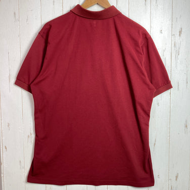 Montbell 男士 WIC Polo 衫，XL 码，红色。这款短袖涤纶 Polo 衫既可作上衣，也可作内搭。产品代码：z00056748。