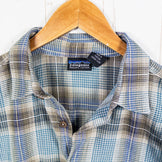 男式小号灰色 2008 Patagonia 空调衬衫（A/C 衬衫）- 已停产且难以找到 - 有机棉上衣、汗衫、短袖、棉质、z000528