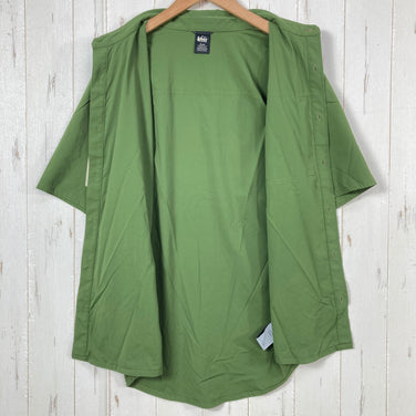 【Men's S グリーン系】 Rei ( アールイーアイ ) トレイルメイド ショートスリーブ シャツ Trailmade SS Shirt WoodLand Olive 入手困難 ナイロン ウェア トップス インナー シャツ ショートスリーブシャツ 化繊 z00