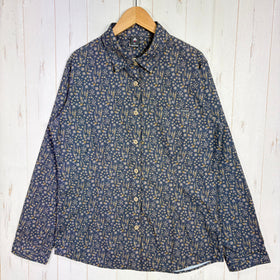 【Women's XL ネイビー系】 Montbell ( モンベル ) WIC. ライト プリント ロングスリーブ シャツ WIC. Light Print Long Sleeve Shirt 吸汗速乾 UVカット 胸ポケット ポリエステル ウェア トップス インナー