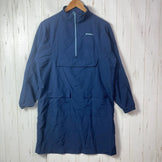 Women's Medium Navy Merrell Nylon Half-Zip Long Anorak Coat in Indigo (z00054869)