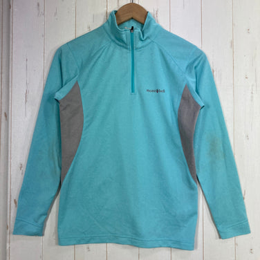 【Women's M ブルー系】 Montbell ( モンベル ) ウイックロン ZEO ロングスリーブ ジップシャツ Wicron ZEO Long Sleeve Zip Shirt ポリエステル ウェア トップス インナー シャツ ロングスリーブシャツ 化繊