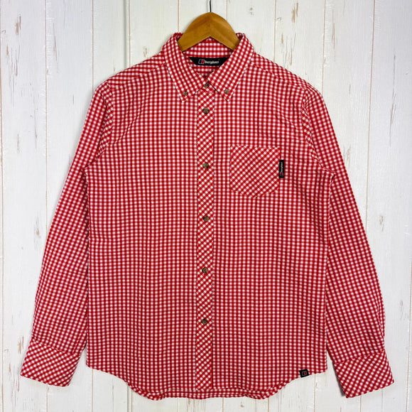 【Women's 12 レッド系】 Berghaus ( バーグハウス ) フレックス ドライ シアサッカー ロングスリーブ シャツ Flex Dry Seersucker Long Sleeve Shirt シアサッカー ポリエステル ウェア トップス インナー シャ