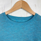 Duckworth Vapor T恤，女款中号，蓝色。美利奴羊毛上衣，内衣，短袖圆领T恤。产品编号：z00053828。