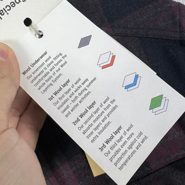 男士 M 码紫色 Aclima LeisureWool ReBorn 羊毛衬衫 106310 369 格纹深灰/酒红色 z00055898 369