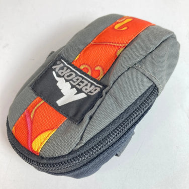 Gregory 橙色佩斯利花纹软垫收纳包 S 号（均码，灰色） - 已停产型号，难寻，旧标签，尼龙袋，收纳袋，外置口袋，z00055549，橙色佩斯利花纹