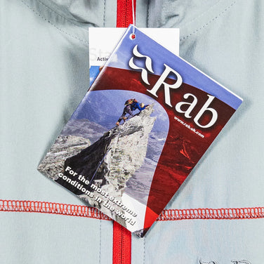 Men's Medium Gray Rab Zephyr Jacket, Mineral Polyester Softshell Jacket (z00052972)