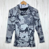 Men's Small Gray 2017 Patagonia RØ Hoody Camo Rash Guard UV Protection Polyester Top Undershirt Synthetic Fiber z00053172