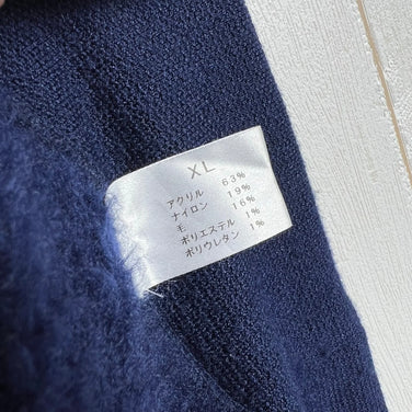 男女通用 XL 码 Yetina 海军蓝套头连帽衫，羊毛材质，上衣，内衣，连帽衫，z00053994