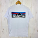 【Men's XS ホワイト系】 2022 Patagonia ( パタゴニア ) P6 ロゴ レスポンシビリティー ティー P6 Logo Responsibili Tee コットン ウェア トップス インナー シャツ ショートスリーブTシャツ クルーネック コット-7