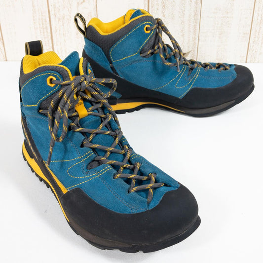 【男式 26.7 厘米蓝色】La Sportiva Boulder X Mid Gtx Boulder X Mid Gtx Middle Cut Shoes Approach Shoes Gore-Tex 防水透气 17E 男式 BY 蓝色/