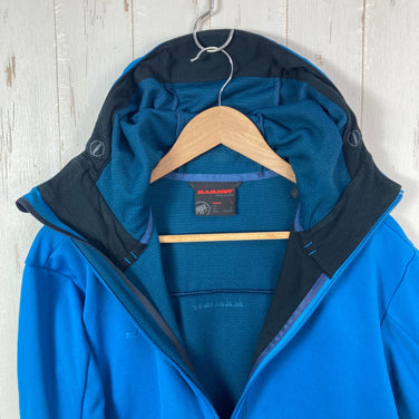 【Men's L ブルー系】 Mammut ( マムート ) アルティメート V ソフトシェル フーテッド ジャケット AF Ultimate V SO Hooded Jacket AF ポリエステル ウェア トップス アウター ジャケット ソフトシェル GORE