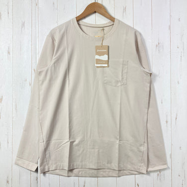 【Men's M ベージュ系】 Houdini ( フーディニ ) カバー クルー Cover Crew Foggy Mountain ポリエステル ウェア トップス インナー シャツ ロングスリーブTシャツ クルーネック 化繊 z00059717 Foggy Mo