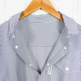 Men's Large Gray Ridge Mountain Gear Basic Long Sleeve Shirt, Stripe Gray/White, Polyester, Top