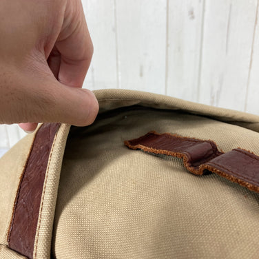 【Unisex OneSize ベージュ系】 2000s Kiva Designs ( キバデザイン ) コットンキャンバス × バイソンレザー デイパック Cotton Canvas Bison Leather Daypack 生産終了モデル 入手困難 バッグ ストレージ バッ