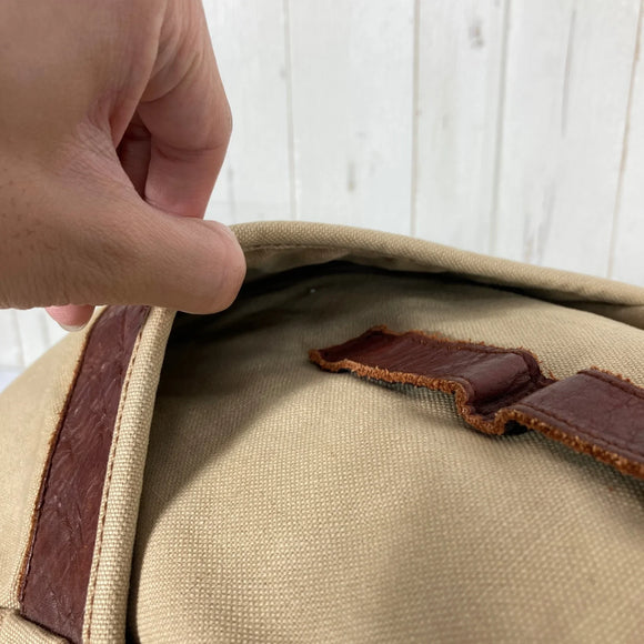 【Unisex OneSize ベージュ系】 2000s Kiva Designs ( キバデザイン ) コットンキャンバス × バイソンレザー デイパック Cotton Canvas Bison Leather Daypack 生産終了モデル 入手困難 バッグ ストレージ バッ