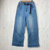 【Women's XS ブルー系】 Gramicci ( グラミチ ) デニム ファイブ ポケット ワイド パンツ Denim Five Pocket Wide Pants コットン ウェア ボトムス ロングパンツ コットン z00060523 コットン ロングパンツ
