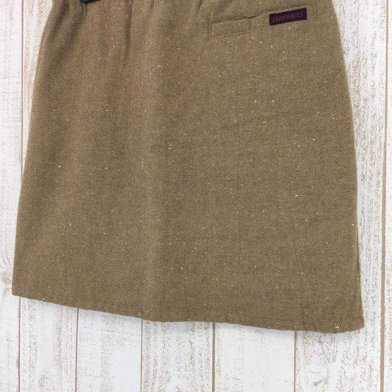 [Women's S Beige] Gramicci Wool G Skirt Wool Tweed A-line Skirt GLSK-12F002 Women's Skirt Bottoms Wear