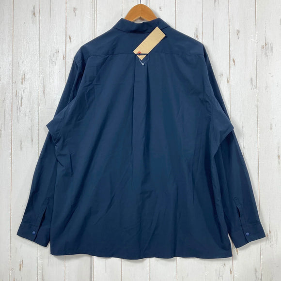 【Unisex XL ネイビー系】 Yamatomichi ( 山と道 ) ユーエル シャツ UL Shirt ポリエステル ウェア トップス インナー シャツ ロングスリーブシャツ 化繊 z00060120  化繊 ロングスリーブシャツ インナー シャツ トップス ウ