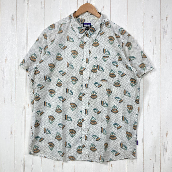 【Men's XL ホワイト系】 2023 Patagonia ( パタゴニア ) ゴー トゥ シャツ Go To Shirt SMRW オーガニックコットン ウェア トップス インナー シャツ ショートスリーブシャツ 化繊 z00059987 SMRW 化繊 ショー