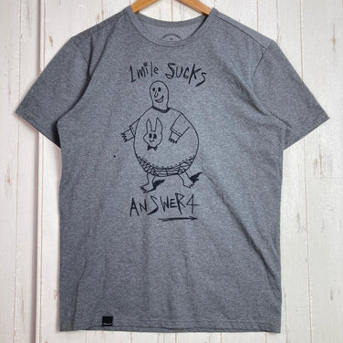 [Men's M Gray] Answer4 1mile Sucks! Tee - Discontinued Model - Hard to Find - Polyester - Short-Sleeve T-Shirt - Crew Neck - Synthetic Fiber - Short Sleeve T-Shirt - Top - Innerwear - z00
