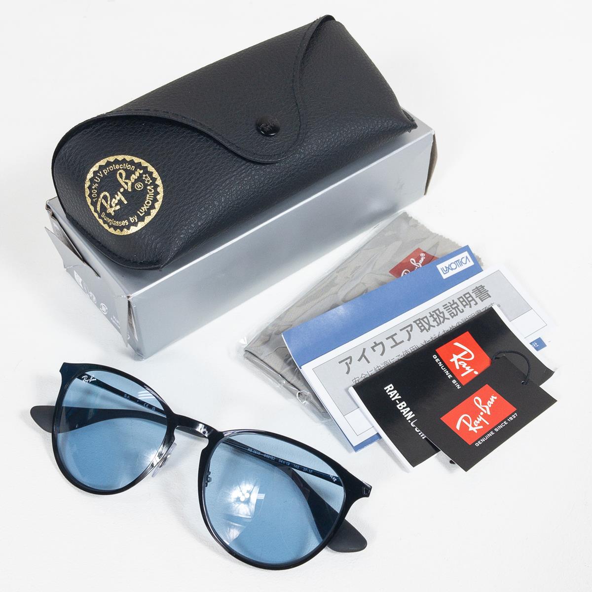 [OneSize Black] Rayban Rb3539 Erika 金属 Evolve 太阳镜光致变色镜片 0RB3539/RB3539 002/Q2 黑色 / Evolve Photo Blue T