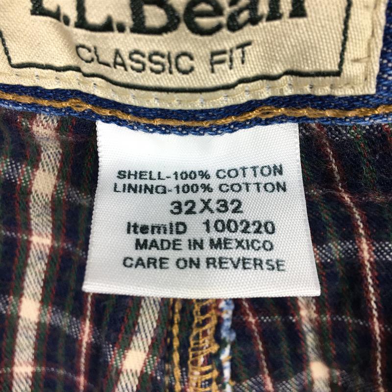 【男款32-32蓝色】Llbean Double L Jeans 经典版型法兰绒内衬牛仔长裤 100220 Internati