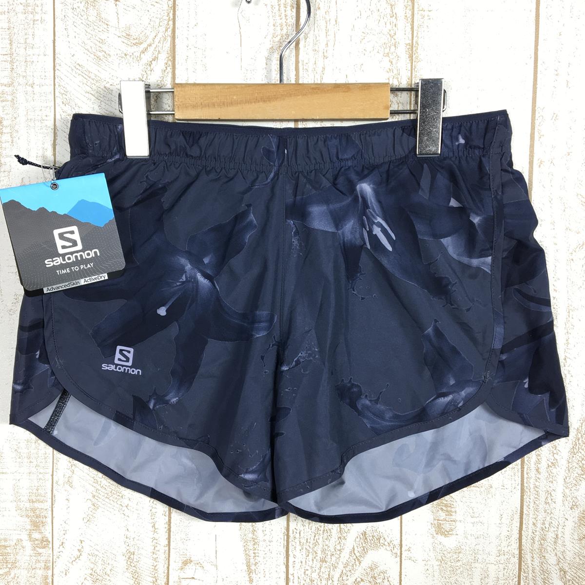 【女款S灰】Salomon Agile Shorts女款Agile Short W跑步裤L40453700女石墨合成纤维短裤短裤下装