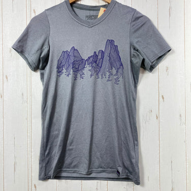 【Women's XXS Grey】 2016 Patagonia Capilene Cool Daily Graphic Shirt Polyester Wear Tops Inner Shirt Short Sleeve