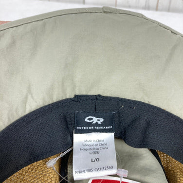 Outdoor Research Papyrus Brim Sun Hat, Khaki, Size L (Beige). Discontinued and Hard to Find. (Z00054331)