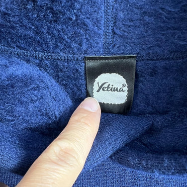 男女通用 XL 码 Yetina 海军蓝套头连帽衫，羊毛材质，上衣，内衣，连帽衫，z00053994